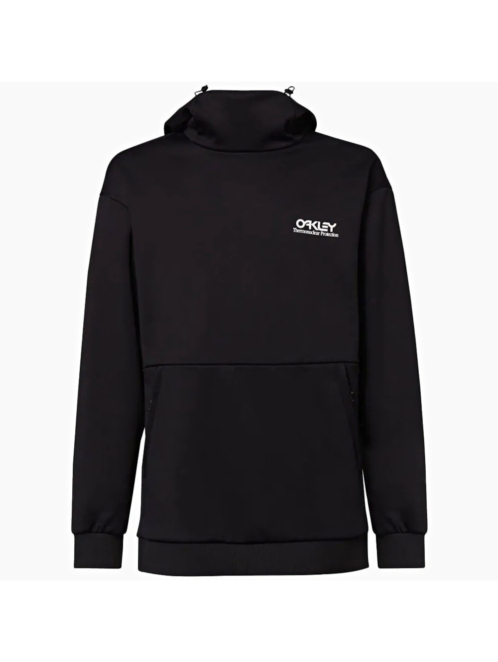 NWT Oakley Mens Black Solid Logo Pullover Hoodie Long Sleeve Size XL #1093